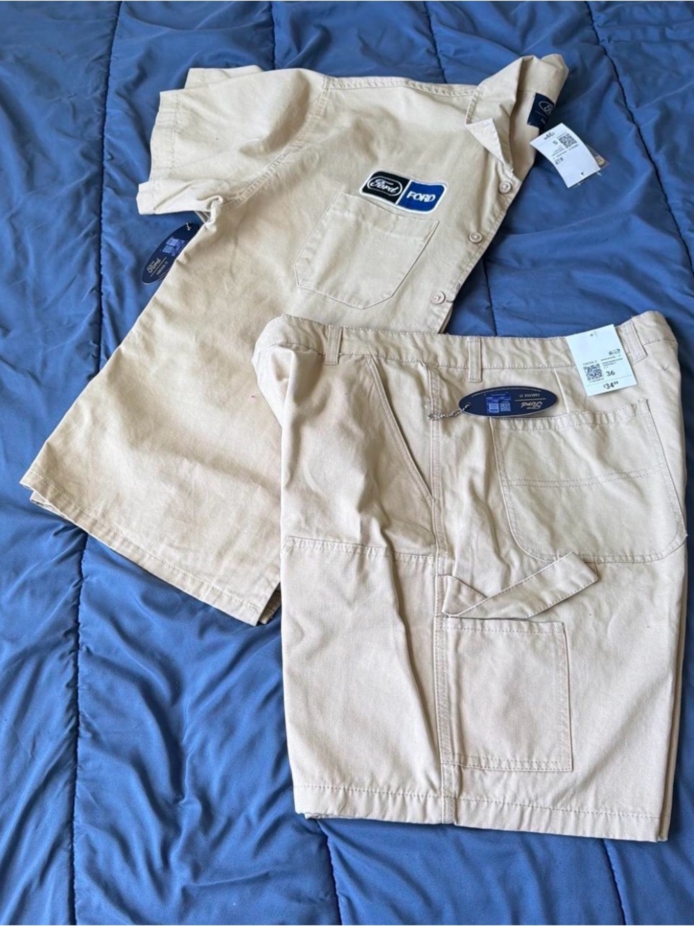 Forever 21 Beige/Tan Men's Cargo Shorts